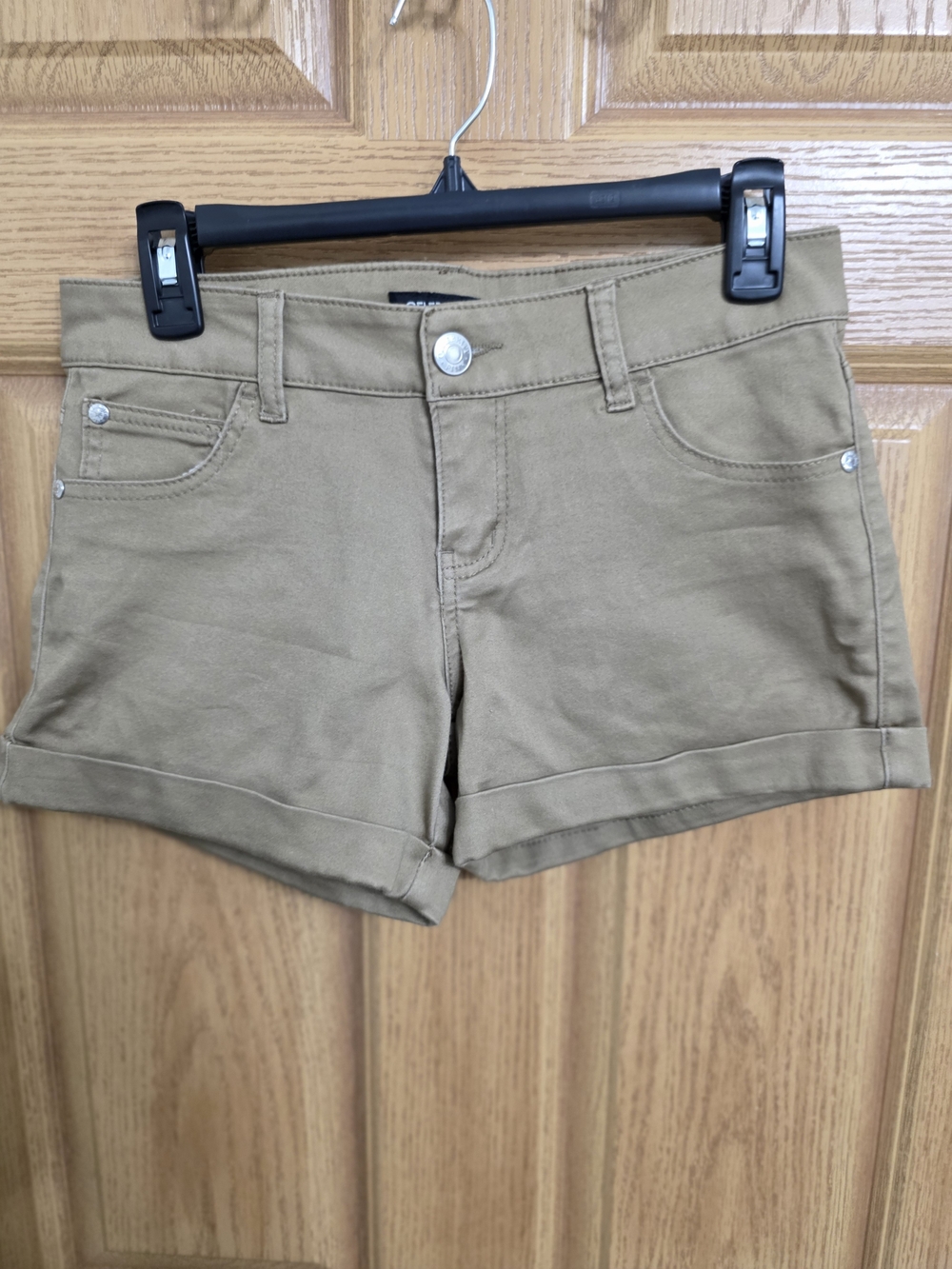 Celebrity Pink Olive Tan Cuffed Jean Shorts